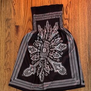 VENUS Black and White Striped Dress